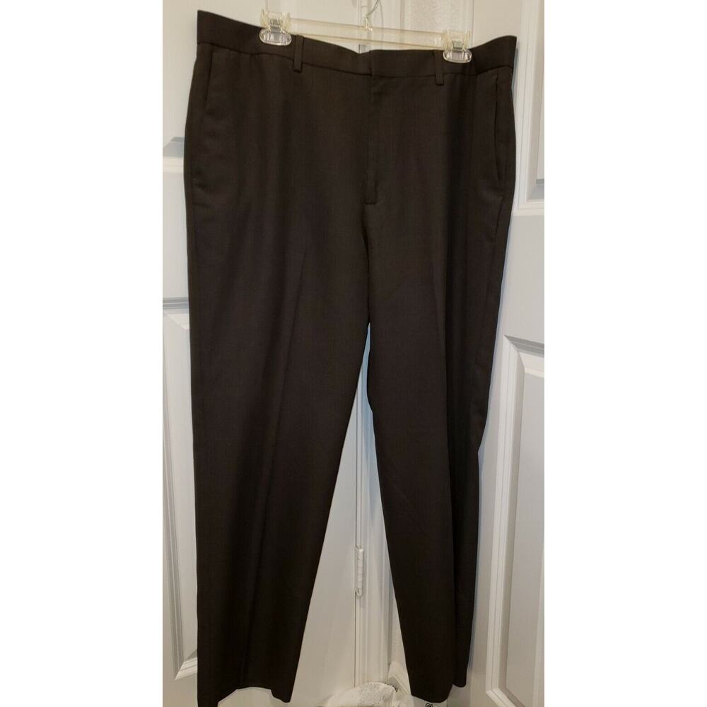 Banana Republic Pants Mens Standard Fit Straight Leg Flat Front Dark Gray 36x30